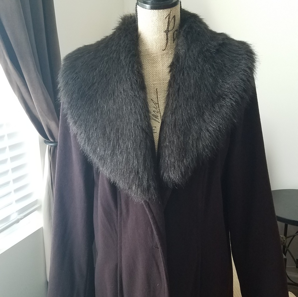 dennis by Dennis Basso Brown Coat 1X
